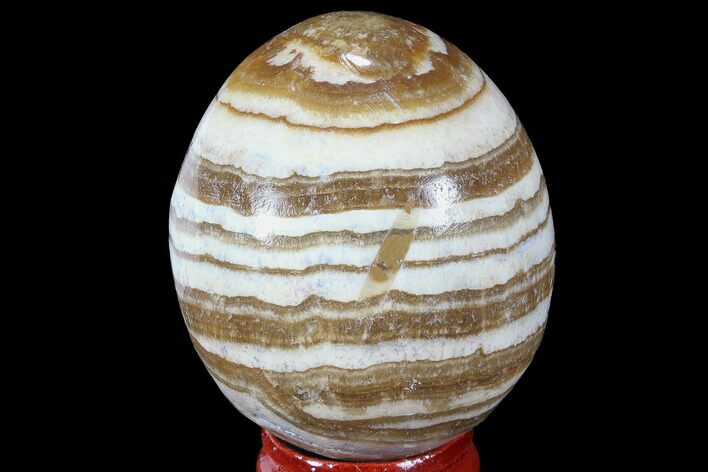 Polished, Banded Aragonite Egg - Morocco #98429